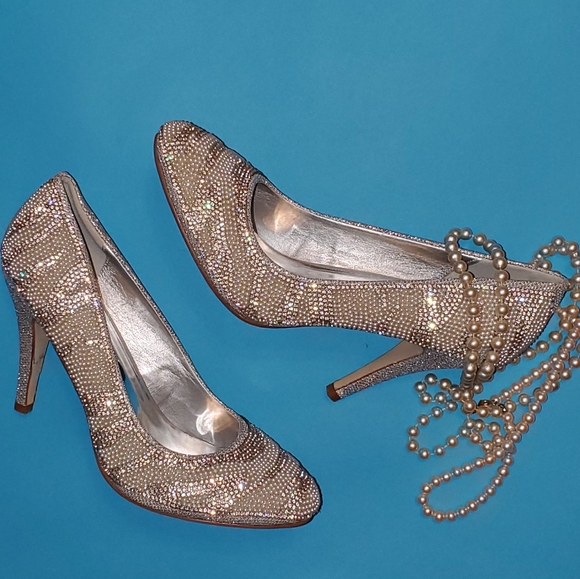 silver pearl shoes